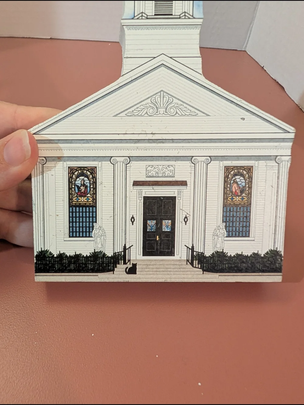 2009 The Cat's Meow Holy Angels Church Upton Massachusetts Shelf Sitter - Picture 2 of 9